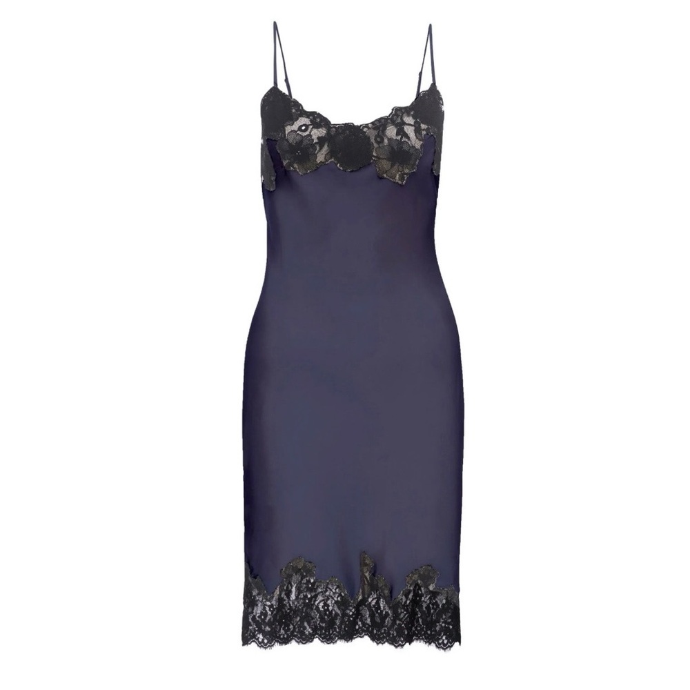 Gold Hawk Navy Slip Dress